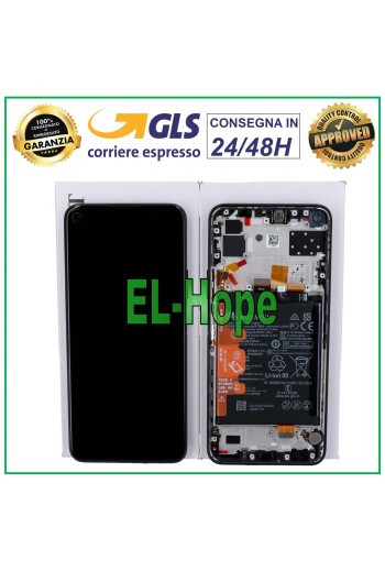 Écran LCD + châssis et batterie d origine Huawei P40 Lite 5G CDY-NX9A Touch Black