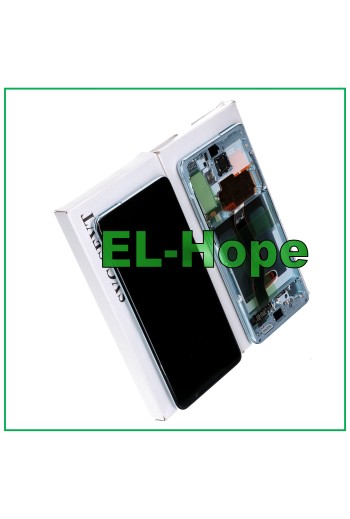 Écran LCD tactile d origine + châssis Samsung Galaxy S20+ Plus SM-G985 G986 5G Bleu