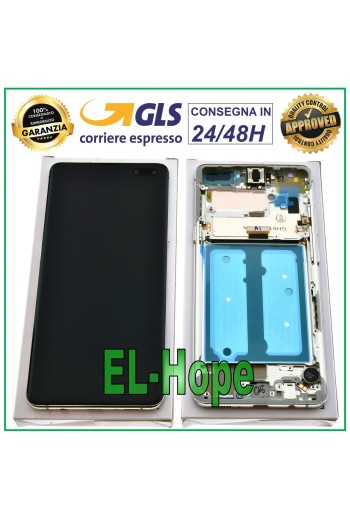 Écran LCD d origine Samsung Galaxy S10 5G SM-G977F Écran tactile Crown Silver