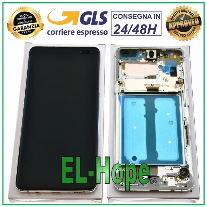 Écran LCD d origine Samsung Galaxy S10 5G SM-G977F Écran tactile Crown Silver