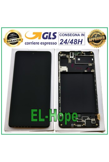 Écran LCD d origine + cadre Samsung Galaxy A71 SM-A715F Écran tactile 6,7 Noir