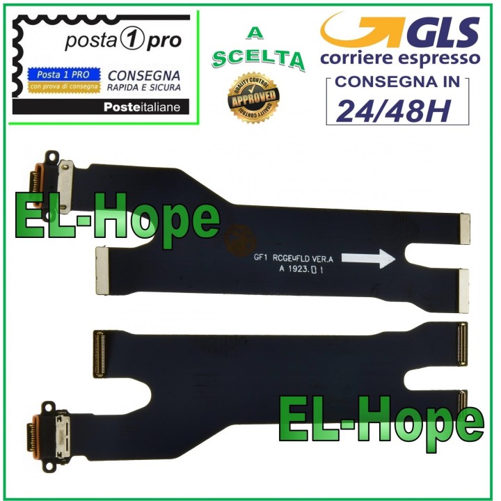 Connecteur de charge plat et flexible pour station d accueil Huawei P30 Pro VOG-L09 L29, type C