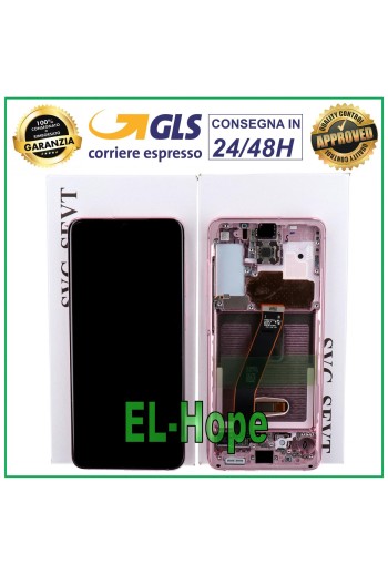 Écran LCD + cadre d origine Samsung Galaxy S20 SM-G980 G981 Écran tactile rose