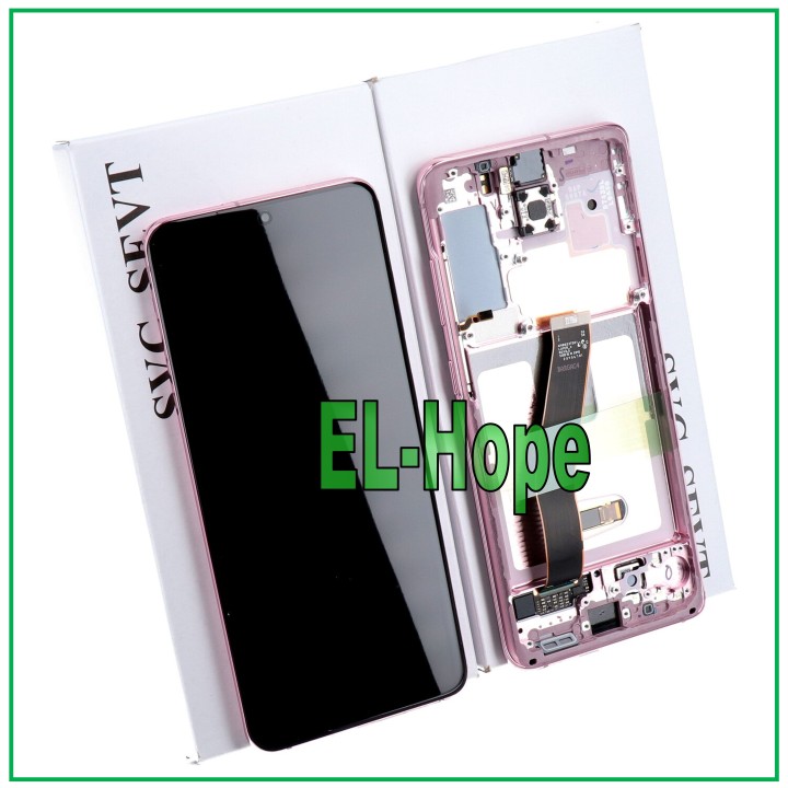 Cadre d origine, e'cran tactile rose pour Samsung S20 SM-G980 G981 (GH82-22131D)