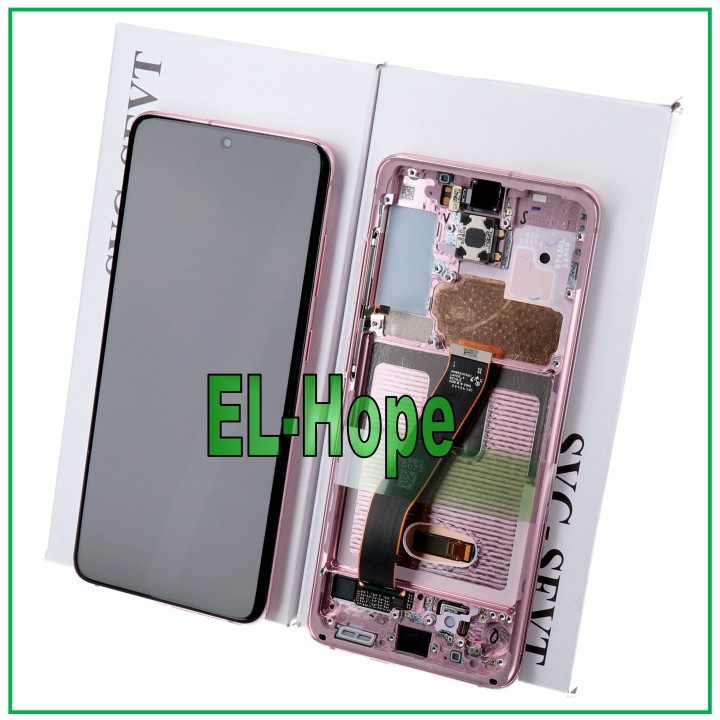 Cadre d origine, e'cran tactile rose pour Samsung S20 SM-G980 G981 (GH82-22131D)