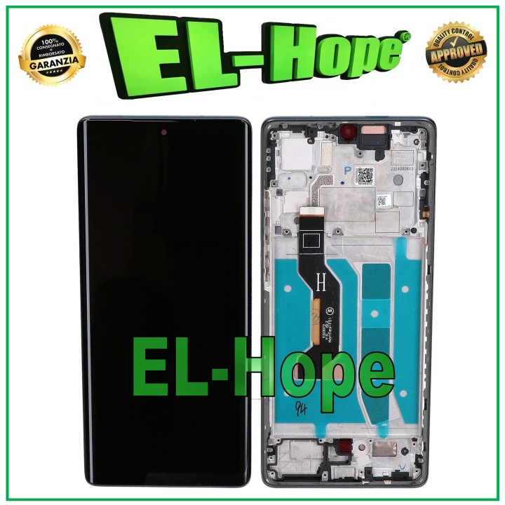 Écran tactile LCD OLED pour Motorola Moto G85 XT2427, cadre en verre noir