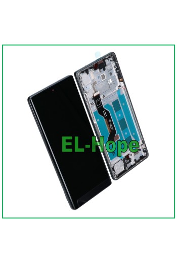 Écran tactile LCD OLED pour Motorola Moto G85 XT2427, cadre en verre noir