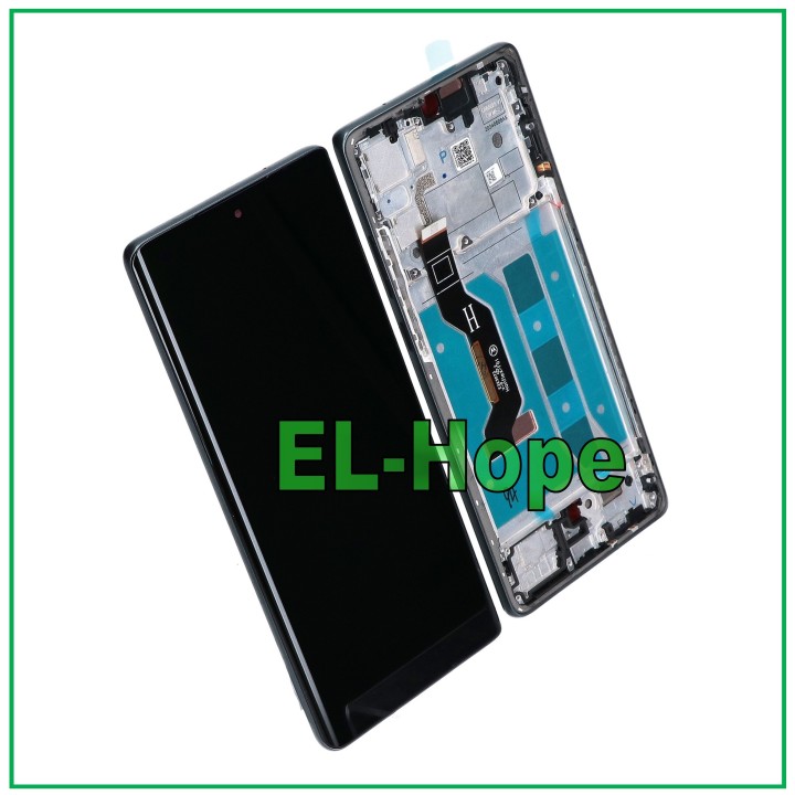 Écran tactile LCD OLED pour Motorola Moto G85 XT2427, cadre en verre noir