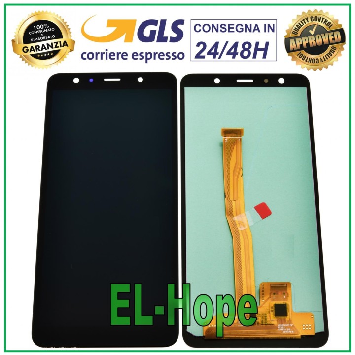 Écran tactile LCD TFT en verre noir pour Samsung Galaxy A7 2018 SM-A750F