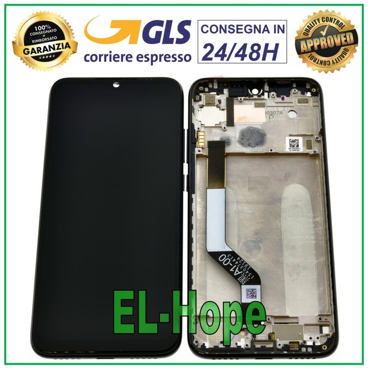Écran tactile + châssis pour Xiaomi Redmi Note 7/7 Pro, e'cran assemble'