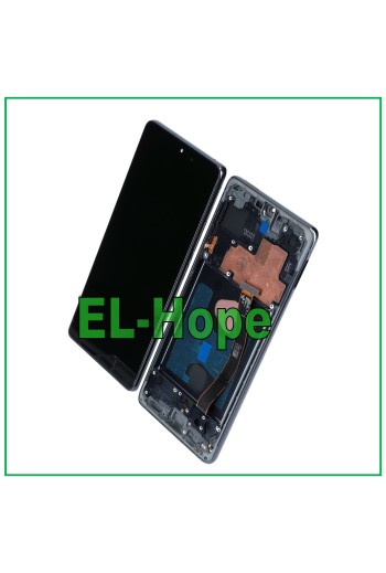 Écran LCD OLED + cadre pour Samsung Galaxy S10 Lite SM-G770 tactile en verre noir