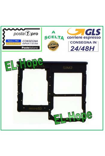 SUPPORT DE COMPARTIMENT POUR CHARIOT NANO SIM MICRO SD SAMSUNG GALAXY A40 SM-A405F NOIR