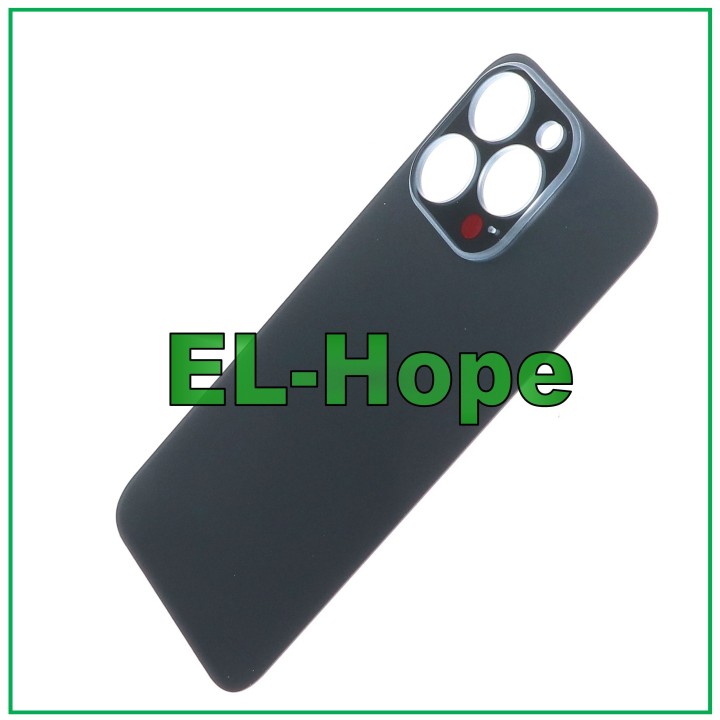 Coque arrie're en verre avec cache batterie pour iPhone 13 Pro, grand trou, graphite