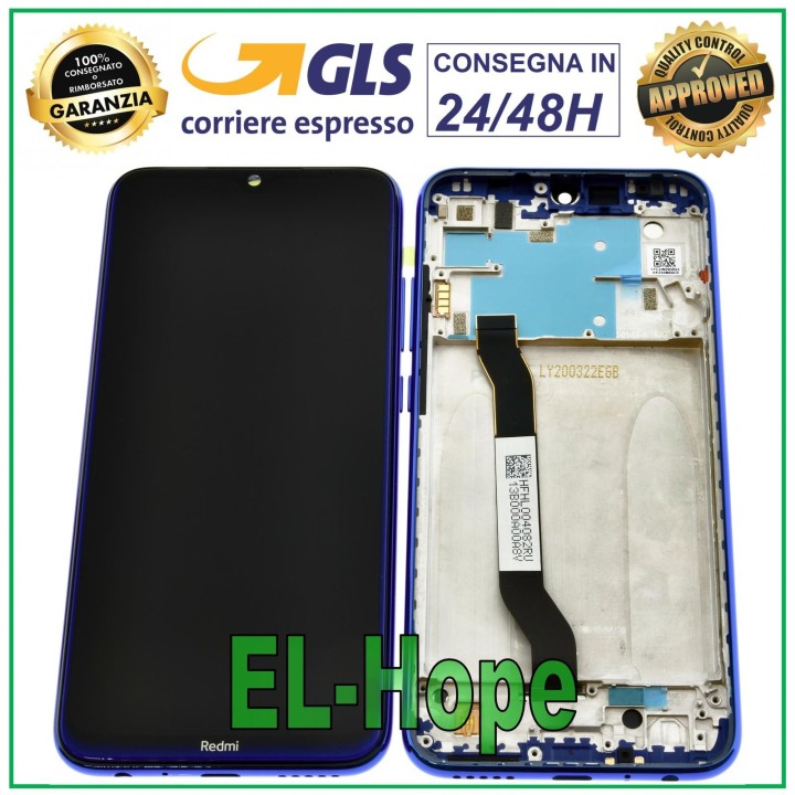 Écran LCD d origine + cadre pour Xiaomi Redmi Note 8 M1908C3JG, e'cran tactile bleu