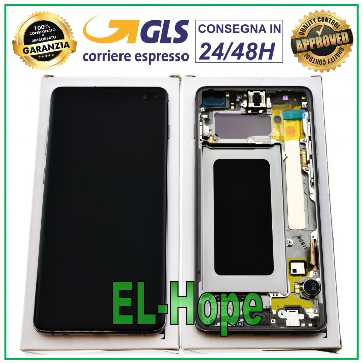 Écran d origine Samsung S10 Plus SM-G975F tactile noir prismatique GH82-18849A