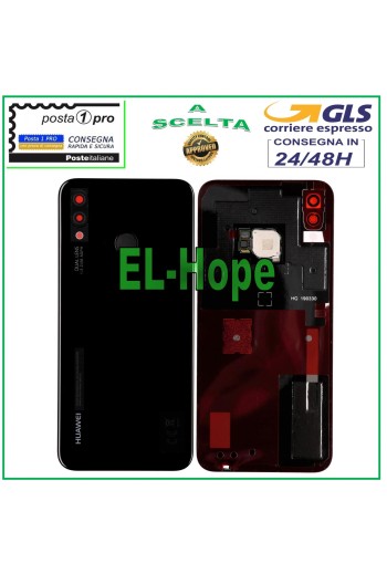 Coque arrière en verre et cache batterie d origine pour Huawei P20 Lite, noir