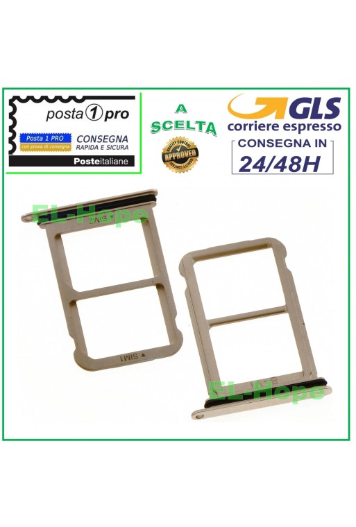 Compartiment pour carte nano double SIM pour Huawei P20 EML-L09 Or