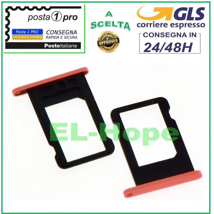 Support pour carte nano SIM pour Apple iPhone 5C, rose