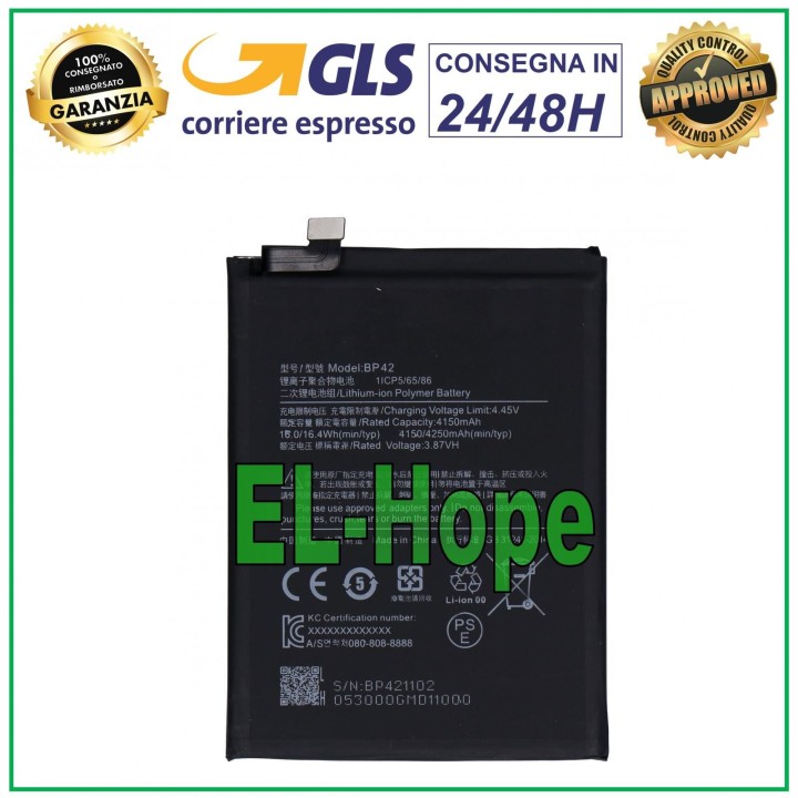 Batterie BP42 pour Xiaomi Mi 11 Lite M2101K9AG, batterie 4250 mAh e'quivalente a' l originale