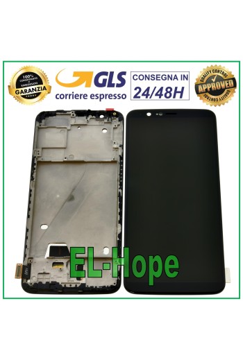Cadre d écran LCD pour OnePlus 5T A5010, écran tactile en verre, noir