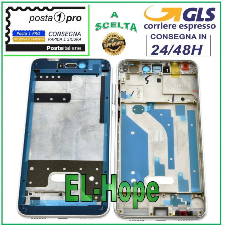 Cadre central LCD pour Huawei P8 Lite 2017 PRA-LA1 LX1 LX3 Blanc
