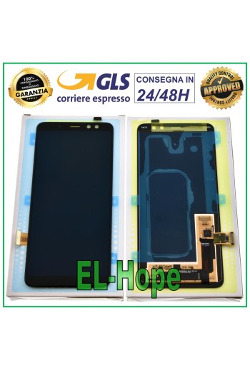 Écran tactile LCD d origine Samsung Galaxy A8 2018 SM-A530 en verre noir