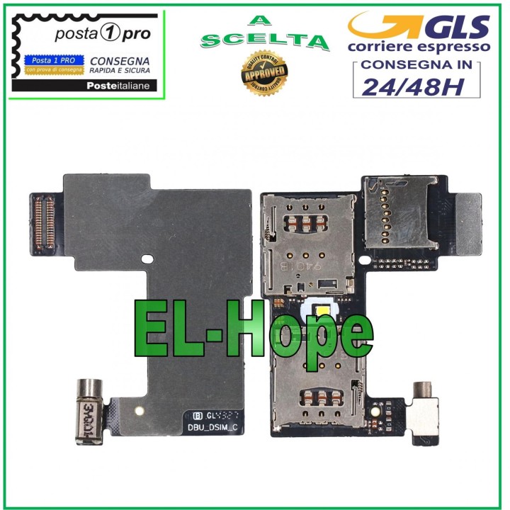 Lecteur de carte double SIM + Micro SD Motorola Moto G2 Flex Slot Lecteur de carte Nano Card