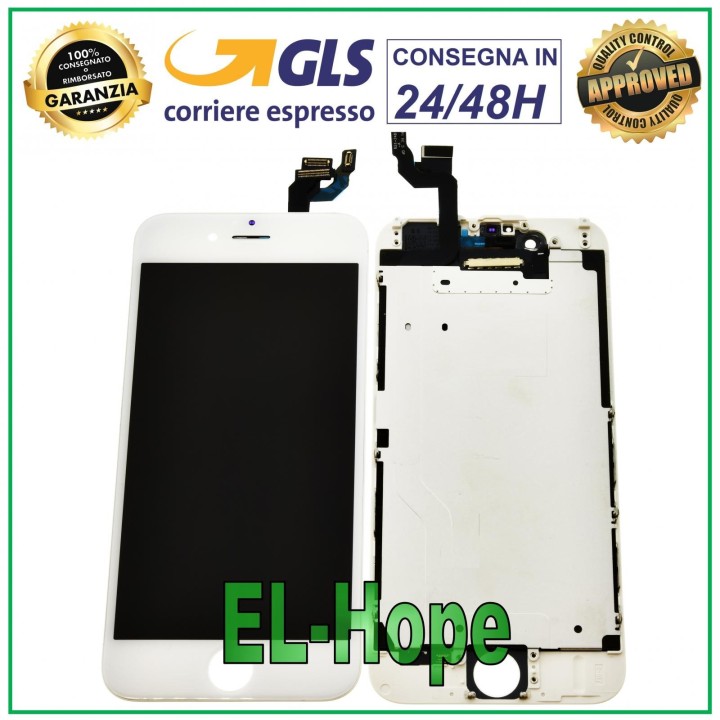 Écran LCD tactile blanc pour Apple iPhone 6 6G, identique a' l original