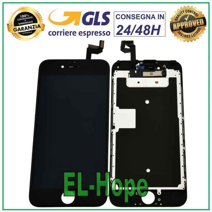 Écran LCD pour Apple iPhone 6S, e'cran tactile en verre noir, identique a' l original