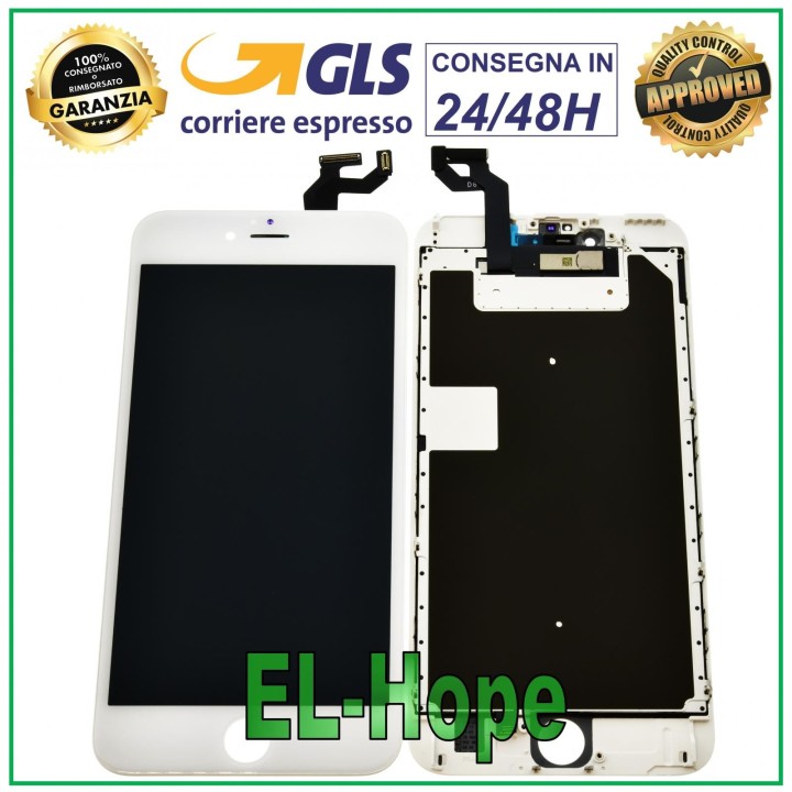 Écran LCD tactile en verre blanc pour Apple iPhone 6S Plus, identique a' l original