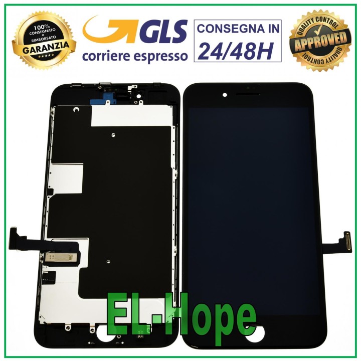 Écran LCD pour Apple iPhone 8 Plus, e'cran tactile en verre noir, identique a' l original