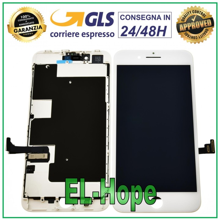 Écran LCD pour Apple iPhone 8 Plus, e'cran tactile en verre blanc, identique a' l original