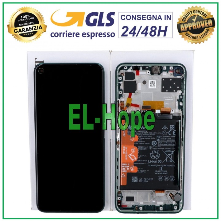 Écran LCD + châssis et batterie d origine Huawei P40 Lite 5G CDY-NX9A Touch Green