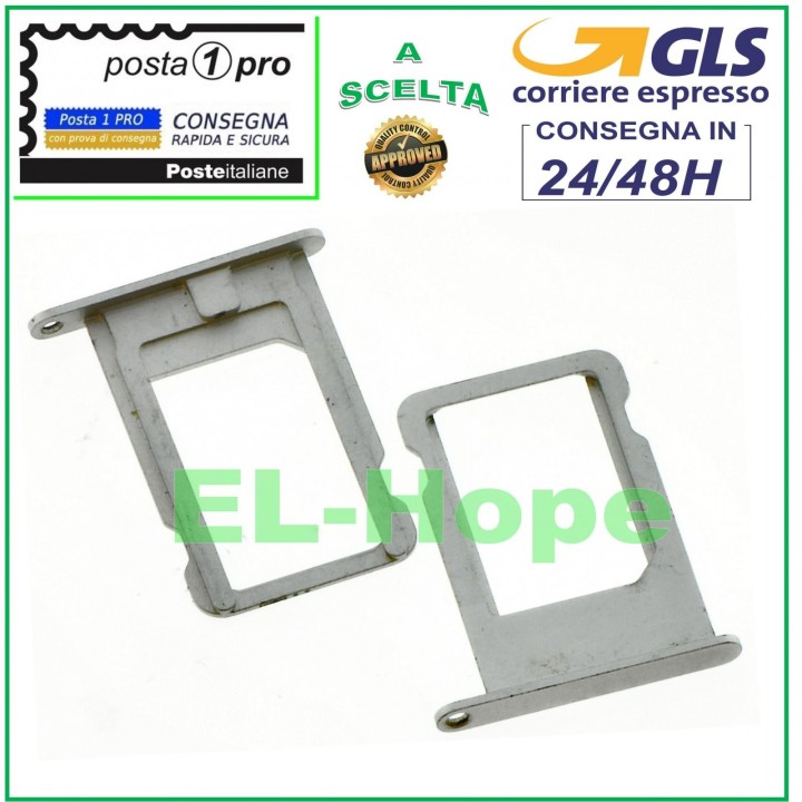 COMPARTIMENT POUR CHARIOT À FENTES PORTE-CARTE NANO SIM APPLE IPHONE 5S BOÎTIER DE CARTE ARGENT