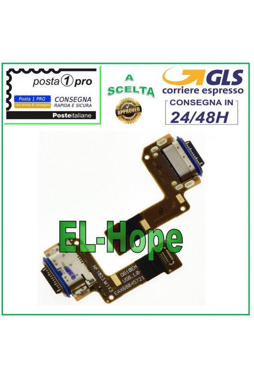 Connecteur de charge plat et flexible pour station de charge type C LG Q7 Q610 LMQ610EM LMQ610EMW