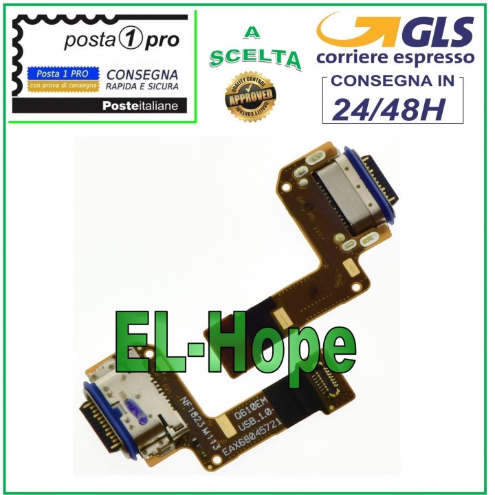 Connecteur de charge plat et flexible pour station de charge type C LG Q7 Q610 LMQ610EM LMQ610EMW