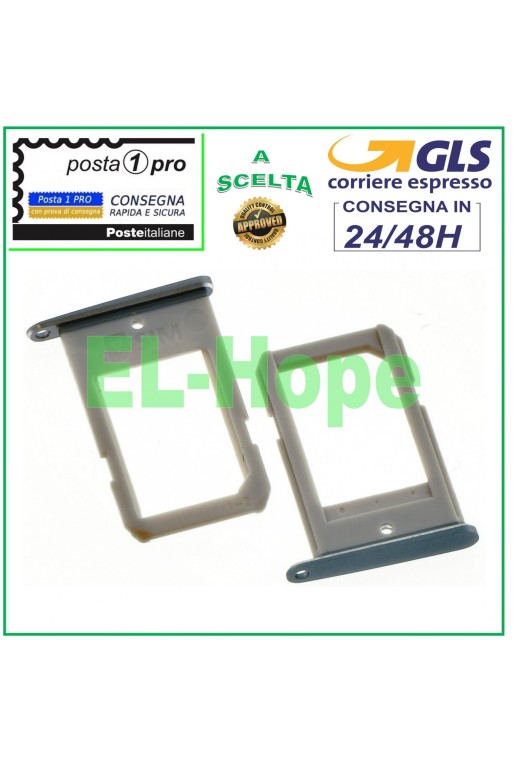 PORTE-CARTE NANO SIM POUR SAMSUNG GALAXY S6 EDGE SM G925 F GRIS