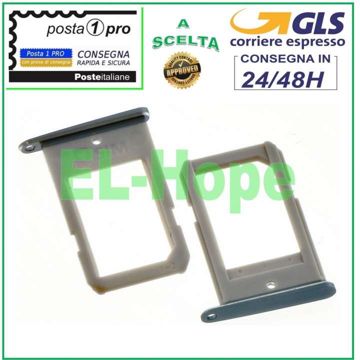 PORTE-CARTE NANO SIM POUR SAMSUNG GALAXY S6 EDGE SM G925 F GRIS