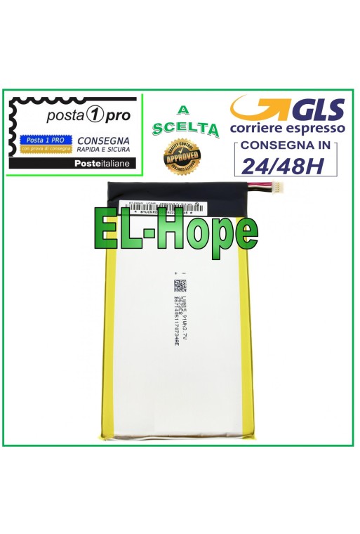 Batterie originale Mediacom SmartPad 8.0 HD Pro 3G M-MP8PA3G 8PA3G 4300 mAh