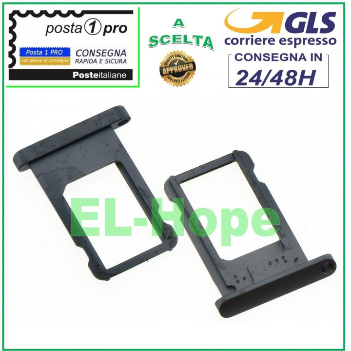 COMPARTIMENT POUR CHARIOT À FENTES PORTE-CARTE NANO SIM APPLE IPAD 5 AIR GRIS