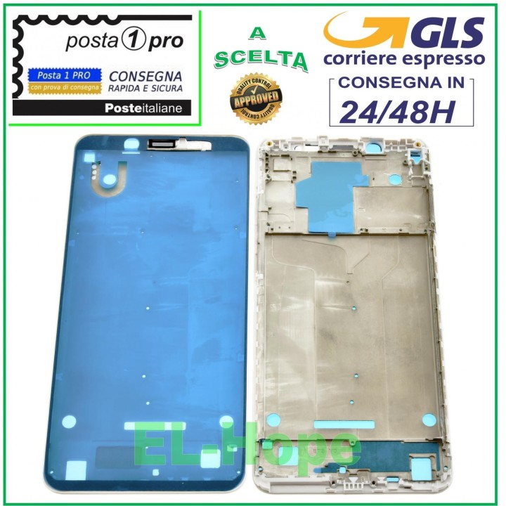 Cadre central LCD et cadre late'ral X pour Xiaomi Redmi Note 5 M1803E7SG Blanc