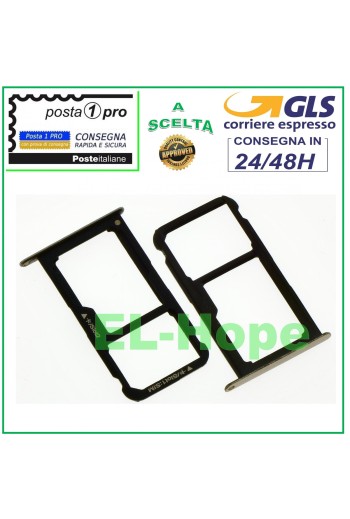 COMPARTIMENT POUR CHARIOT NANO SIM MICRO SD HUAWEI P9 LITE VNS-L31 L23 L21 OR