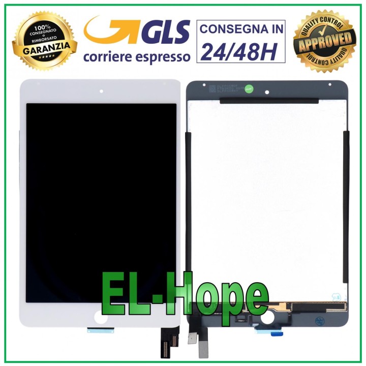 Écran tactile LCD pour Apple iPad Mini 4 A1538 A1550, e'cran en verre blanc