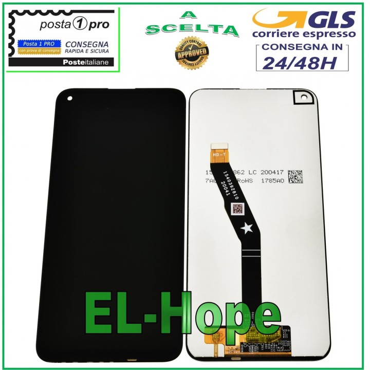 Écran tactile LCD pour HUAWEI P40 LITE E / Y7P 2020 ART-L28 L29, e'cran noir