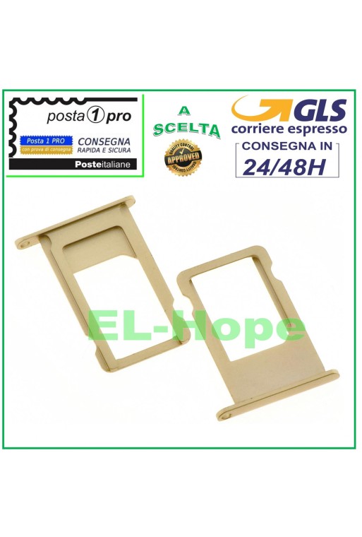 COMPARTIMENT POUR CHARIOT À FENTES PORTE-CARTE NANO SIM APPLE IPHONE 6S 6S+ PLUS OR