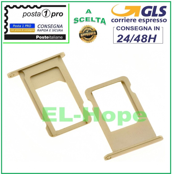 COMPARTIMENT POUR CHARIOT À FENTES PORTE-CARTE NANO SIM APPLE IPHONE 6S 6S+ PLUS OR