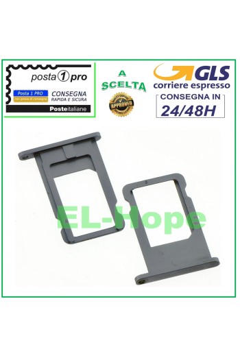 Compartiment pour chariot à fentes, support pour carte nano SIM, boîtier pour carte Apple iPhone 6 6G, gris