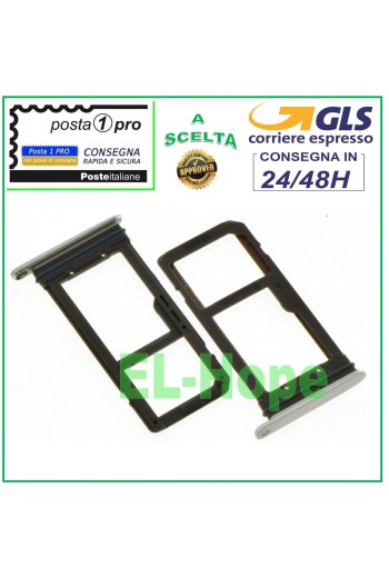 Compartiment pour carte SIM et carte micro SD pour Samsung Galaxy S7 SM-G930F Argenté