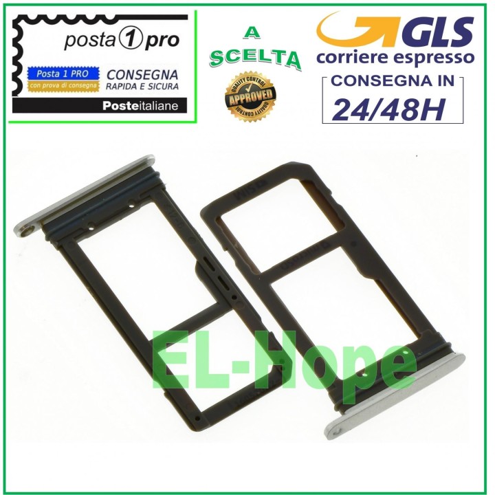 Compartiment pour carte SIM et carte micro SD pour Samsung Galaxy S7 SM-G930F Argente'