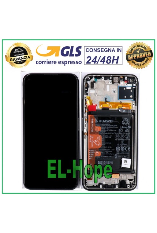 Cadre d écran LCD d origine avec batterie pour Huawei P40 Lite JNY-L21A JNY-LX1 Touch Black